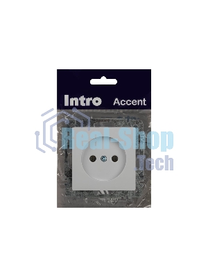 Розетка Intro Accent 6-201-01 2Р 16А-250В IP20 СУ AL/CU белый Б0063653