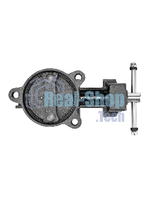 Тиски слесарные Denzel BVH-100 100 мм, поворотные, стальная направляющая, с наковальней