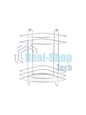 Полка угловая двухъярусная Рыжий кот Vento Plus 23*23*41,5 см хром (310848)