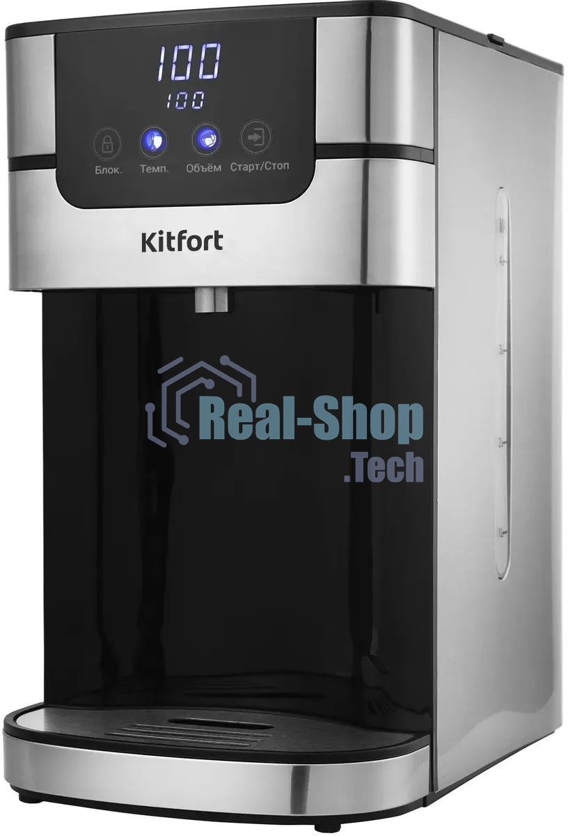 Термопот Kitfort КТ-2501 4 л, 2618Вт, черный/серебристый