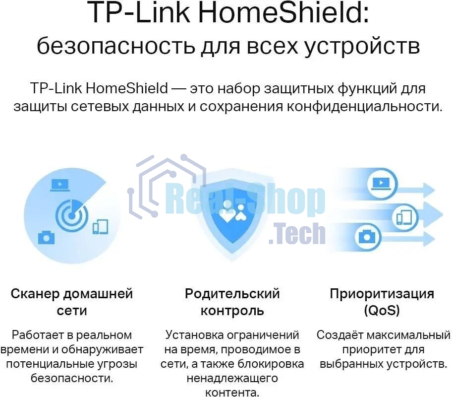 Двухдиапазонный гигабитный Wi-Fi 6 роутер TP-Link Archer AX53 AX3000