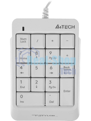 Числовой блок проводной A4Tech Fstyler FK13P, USB, белый