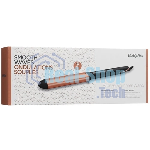 Плойка BaByliss Bronze Shimmer Wand C456E черный, 13 мм, 210 °C, 6 режимов