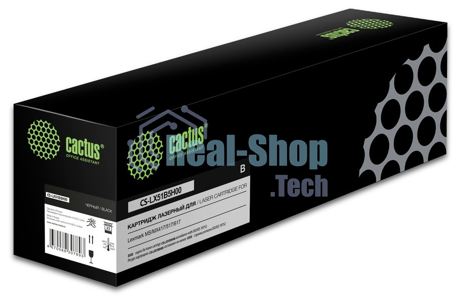 Картридж лазерный Cactus CS-LX51B5H00 (51B5H00) черный (8500 стр.) для Lexmark MS/MX417/517/617