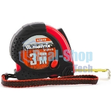 Рулетка Matrix status magnet fixation 3 мх16мм обрезиненный корпус зацеп с магнитом