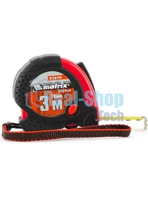 Рулетка Matrix status magnet fixation 3 мх16мм обрезиненный корпус зацеп с магнитом
