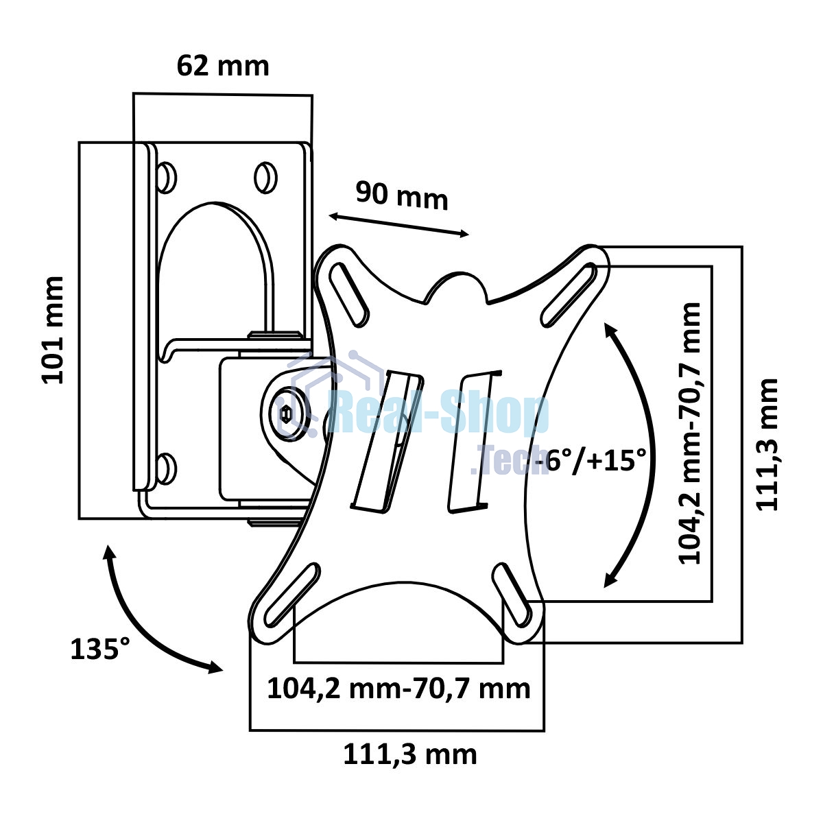 Кронштейн LE'STER LST-101.03 ТВ 10