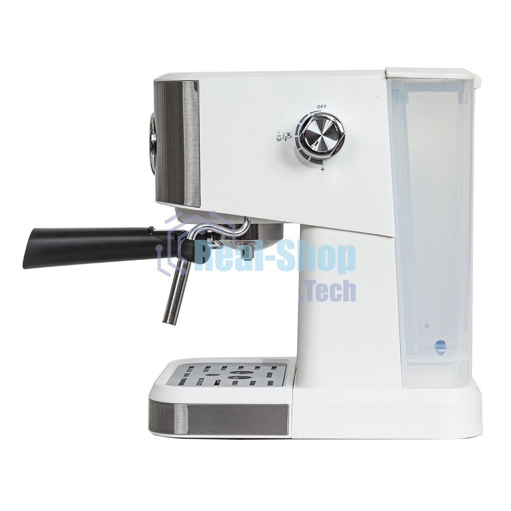 Кофеварка рожковая JVC JK-CF33 белый, молотый, 1.5 л, 1050 Вт, 20 бар