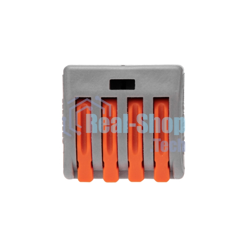 Универсальная клемма Rexant СМК 222-414, 4-проводная серая 0,08-2,5/4 мм² (50 шт/уп)