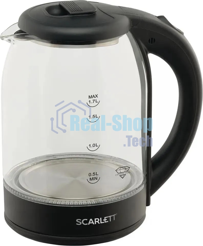 Чайник электрический Scarlett SC-EK27G90 черный Мощность, Вт: 1800; Объем, л: 1.7