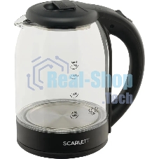 Чайник электрический Scarlett SC-EK27G90 черный Мощность, Вт: 1800; Объем, л: 1.7