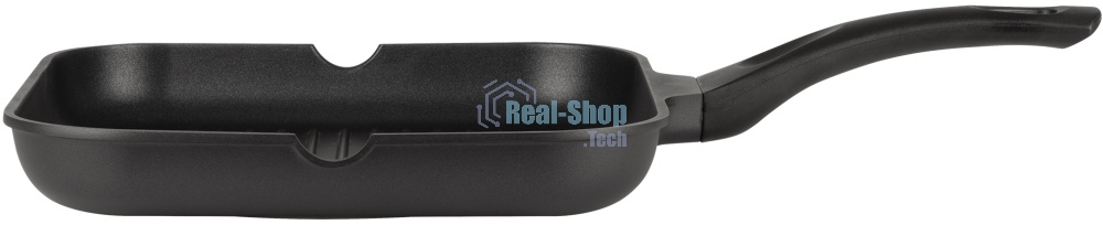 Сковорода-гриль Rondell Schwarz RDA-1683 квадратная 28 см, покрытие: Xylan Plus ручка несъемная (без крышки) черный