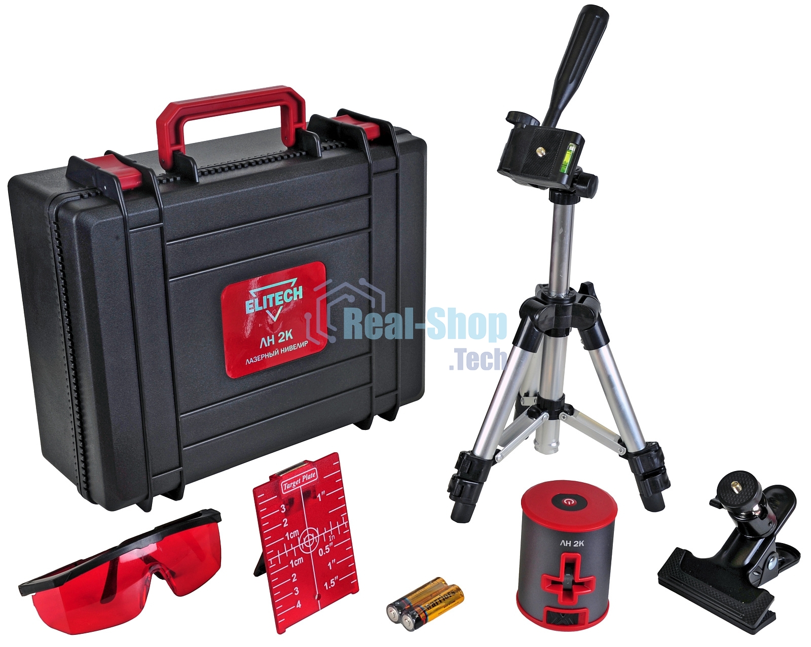 Нивелир лазерн. Elitech ЛН 2К 2кл.лаз. 635нм цв.луч. красный 2луч. (201468)
