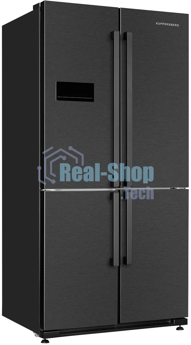 Холодильник Kuppersberg NMFV 18591 DX темный металл трехкамерный 390/170л морозилка снизу, No Frost, Side by Side