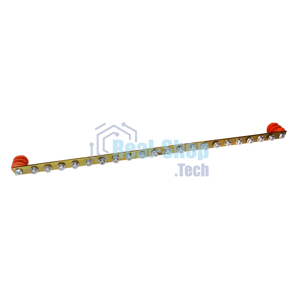 Шина заземления Lanmaster TWT-EBARH-1U-15X3/20 дл.482мм шир.15мм