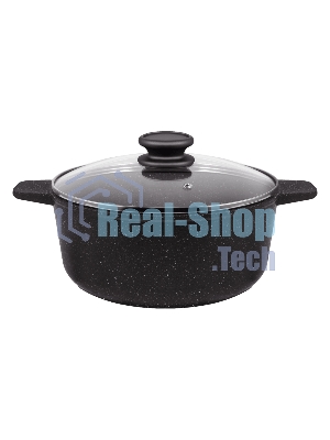 Кастрюля Maunfeld GALAXITE MF24GLX01CR 24 см, 4 л из литого алюминия со стеклянной крышкой