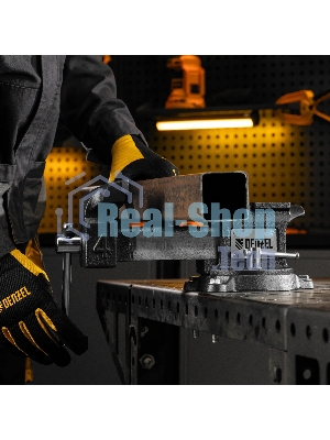 Тиски слесарные Denzel BVH-100 100 мм, поворотные, стальная направляющая, с наковальней