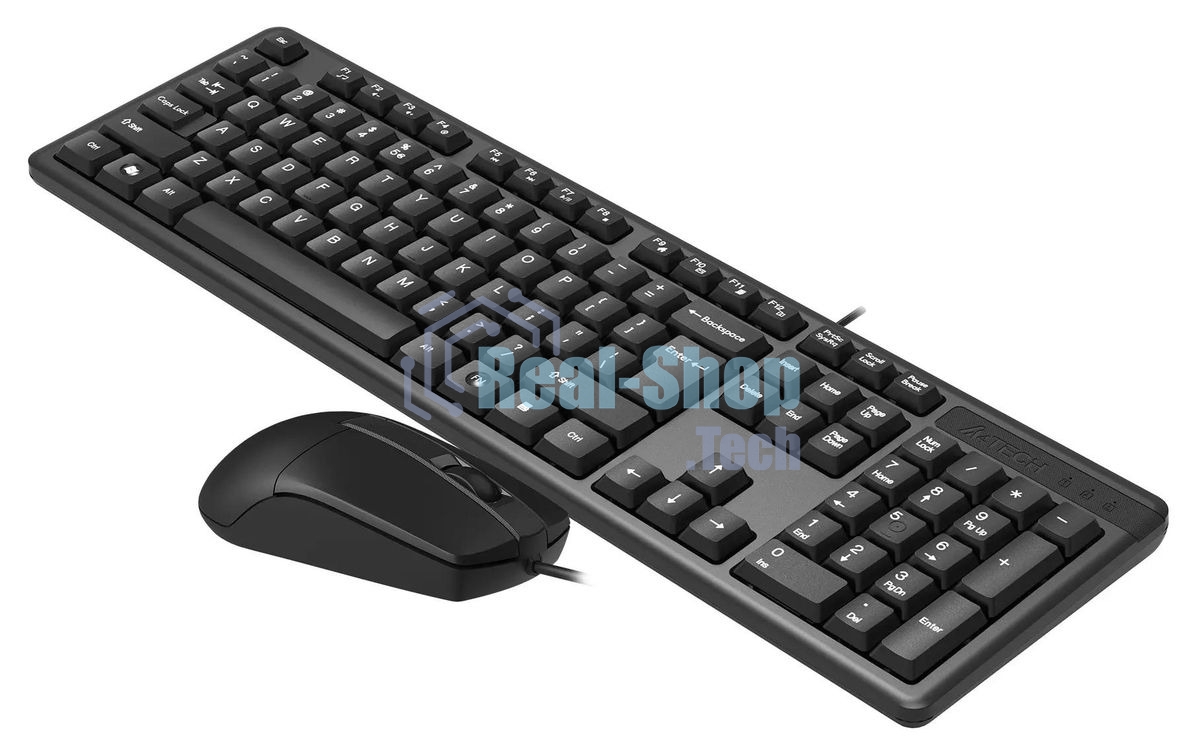 Комплект клавиатура+мышь A4Tech KK-3330S проводной, USB, 1200 DPI, чёрный