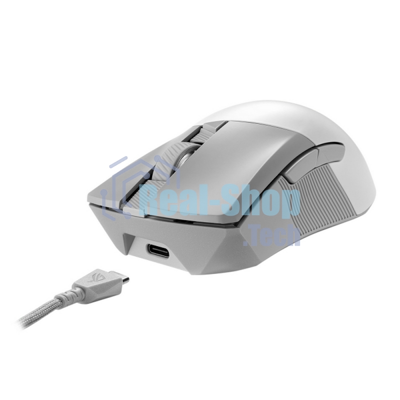 Мышь беспроводная/проводная ASUS P711 ROG Gladius III белый, 36000 dpi, радиоканал, Bluetooth, USB, кнопки - 6