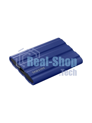 Внешний SSD Samsung T7 Shield, 1TB, USB 3.2 Gen 2 Type-C, R/W 1050/1000, синий