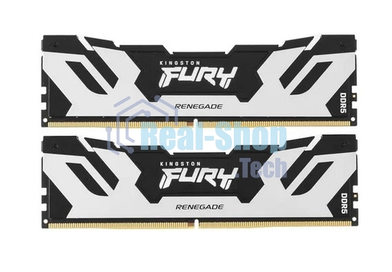 Оперативная память Kingston Fury Renegade, DDR5, 96Gb (2x48GB), 6000MHz, CL32, DIMM, с радиаторами, серебристый/черный