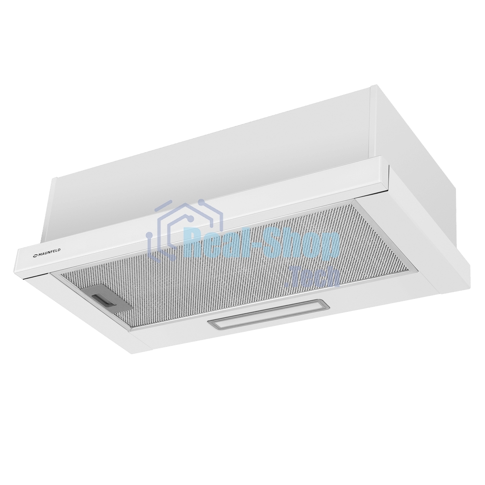 Вытяжка телескопическая Maunfeld Clyde 50 белое стекло, 46 см, 600 куб. м/ч, 56
