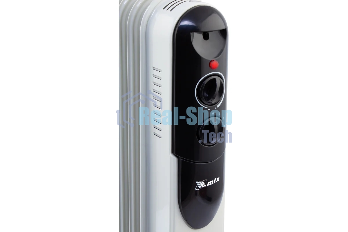 Обогреватель масляный MTX OCH-1000, белый, 1000 Вт, 15 м2, термостат