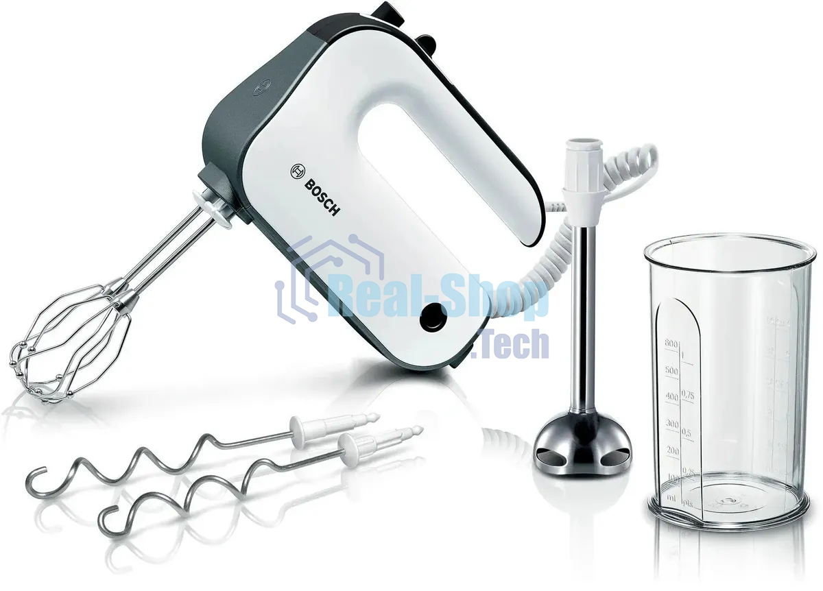Миксер Bosch MFQ49700 белый, ручной, 850 Вт, 5 скоростей