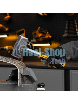 Кувалда Denzel 2 кг, цельнометаллическая, двухкомпонентная рукоятка