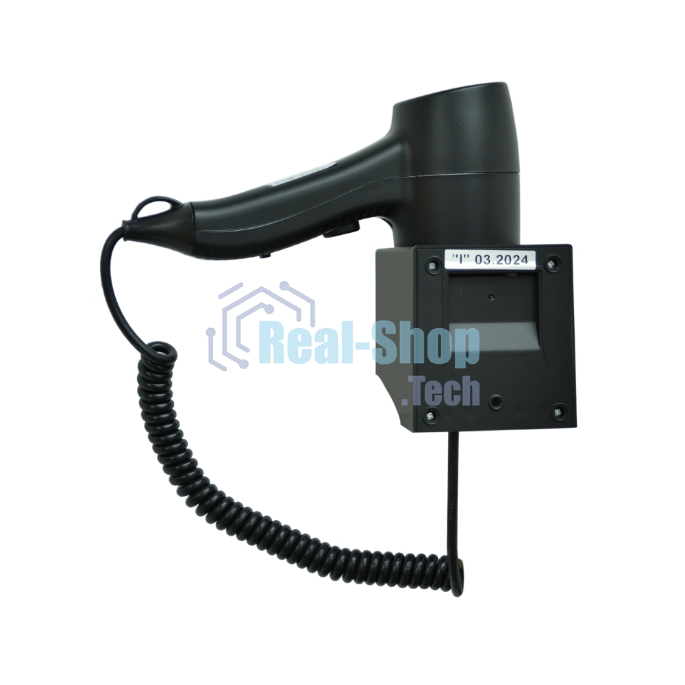 Фен для волос настенный Puff 1205Bl, черный, 1,2 кВт