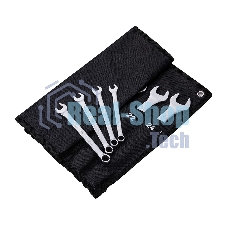 Набор комбинированных гаечных ключей 14 шт Deli DL130014A Спецификация: 6,7,8,9,10,11,12,13,14,15,17,19,22,24 мм. Матовая хромированная поверхность. Тканевая упаковка.