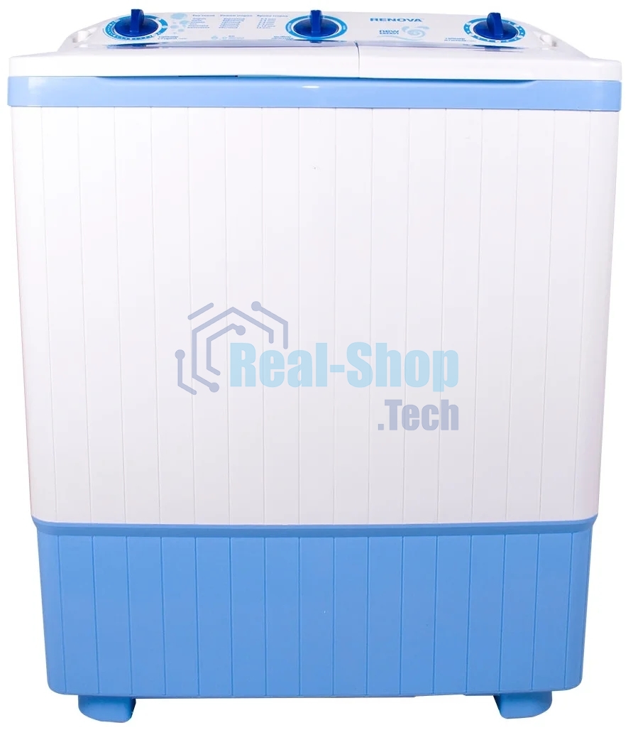 Стиральная машина Renova WS-60PT/РЕТ белый/голубой, загрузка вертикальная 4.5 кг, 1350 об/мин, класс: А+