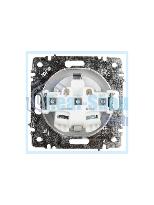 Розетка Intro Accent 6-201-01 2Р 16А-250В IP20 СУ AL/CU белый Б0063653