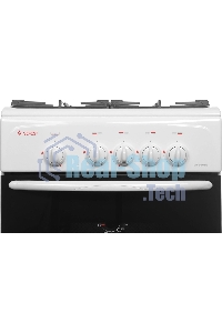 Плита газовая Gefest CG 50М02 К73 белый, конфорок 4 шт, духовка 42 л, 50 см x 85 см x 53 см