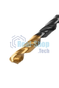 Сверло по металлу Denzel 6,5 мм, HSS-Tin, Golden Tip, 10 шт.