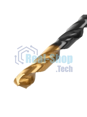 Сверло по металлу Denzel 6,5 мм, HSS-Tin, Golden Tip, 10 шт.