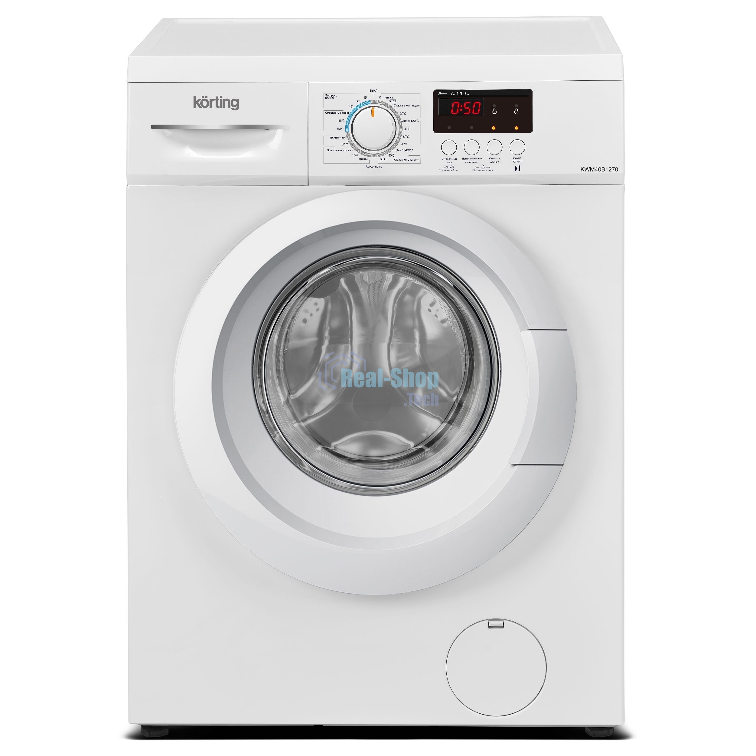 Стиральная машина Korting KWM 40B1270 белый, загрузка фронтальная 7 кг, 1200 об/мин, класс: А+++