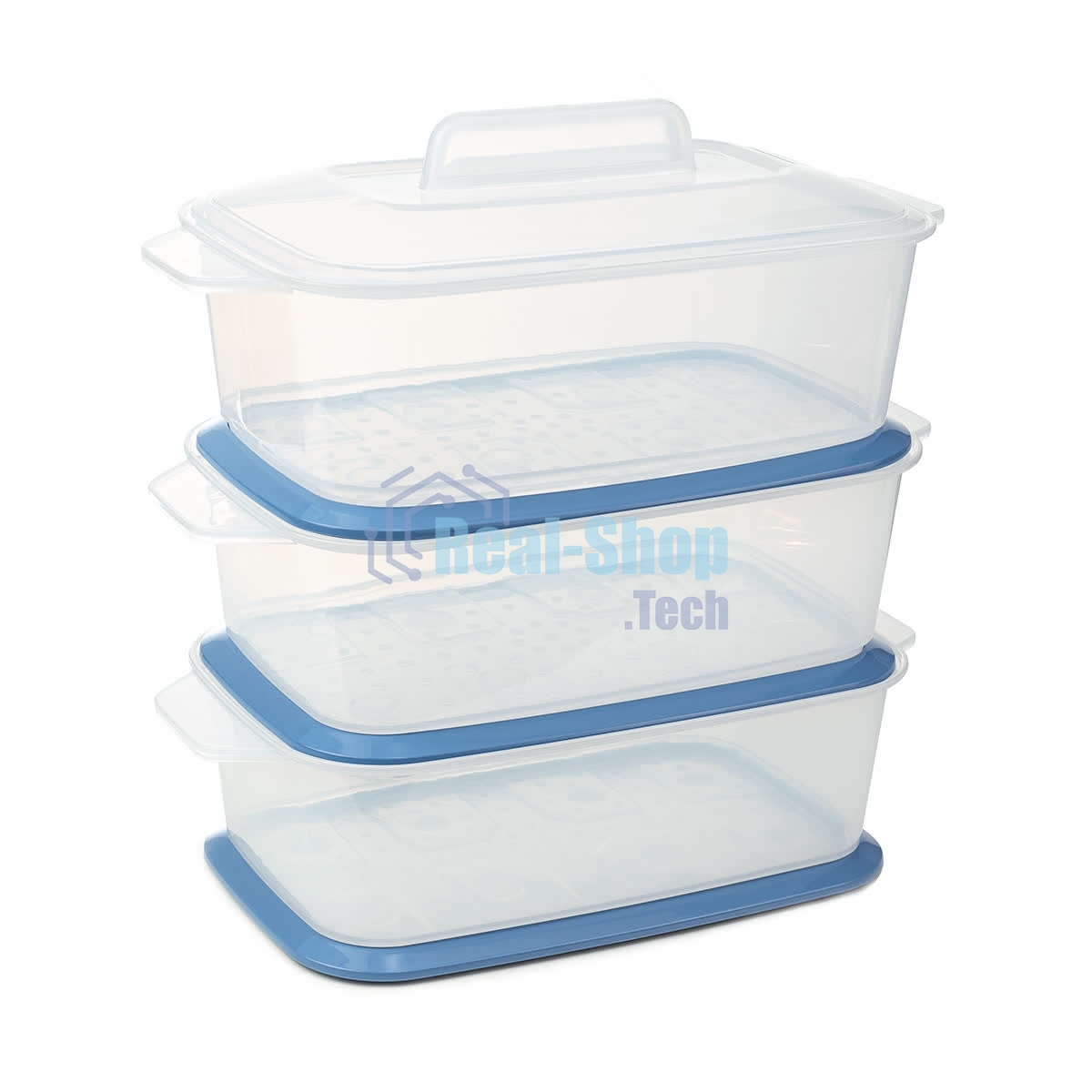 Пароварка электрическая Centek CT-1462 9л 1050Вт, таймер 60 мин, 3 контейнера, чаша для риса, резервуар 1,5л.