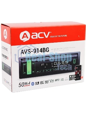 Автомагнитола ACV AVS-914BG, 1 DIN, Bluetooth, USB Type-A, AUX