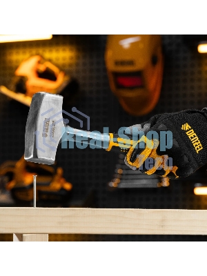 Кувалда Denzel 2 кг, цельнометаллическая, двухкомпонентная рукоятка