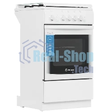 Плита газовая De Luxe 5040.44Г (КР) ЧР белый, конфорок 4 шт, духовка 46 л, 50 см x 85 см x 50 см