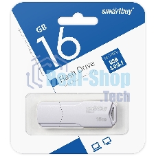 Флешка USB Smartbuy R/W 16Gb CLUE белый (SB16GbCLU-W)