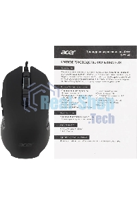 Мышь проводная Acer OMW160 черный, 6400 dpi, USB, кнопки - 8