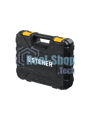 Дрель-шуруповерт STEHER CD-200-1, 20 В, 2 Ач, 45 Нм, бесщеточный