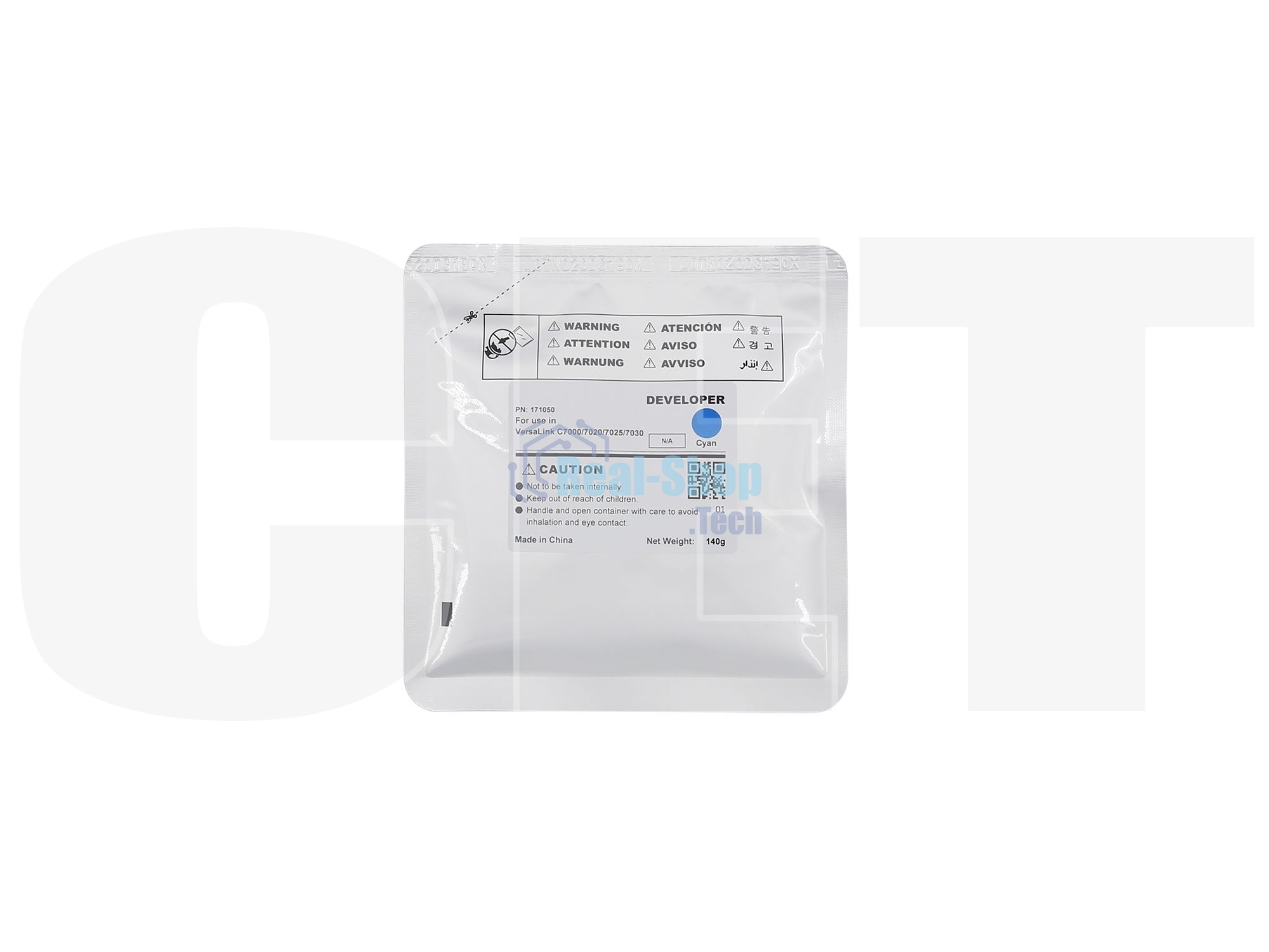 Девелопер CET для Xerox VersaLink C7000/C7020/C7025/7C030 Cyan (140г, 400000 стр.)