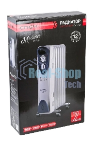 Обогреватель масляный Engy EN-2207 Modern (7 секций) белый, 1500 Вт, 15 м2, термостат
