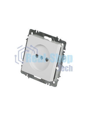 Розетка Intro Accent 6-201-01 2Р 16А-250В IP20 СУ AL/CU белый Б0063653