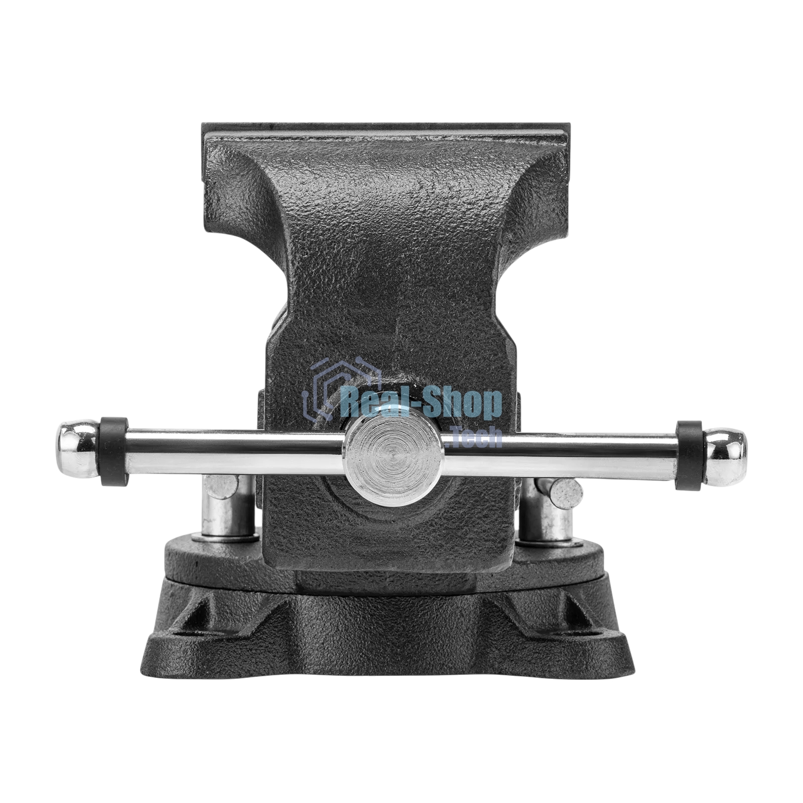 Тиски слесарные Denzel BVH-100 100 мм, поворотные, стальная направляющая, с наковальней