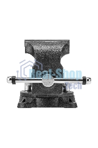 Тиски слесарные Denzel BVH-100 100 мм, поворотные, стальная направляющая, с наковальней