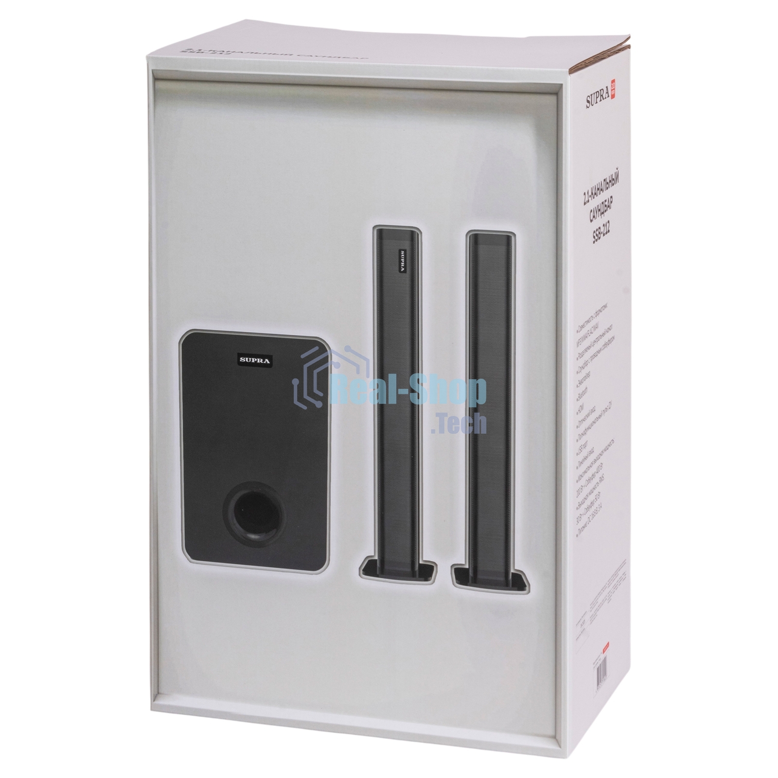 Саундбар Supra SSB-212 2.1 200Вт+400Вт черный